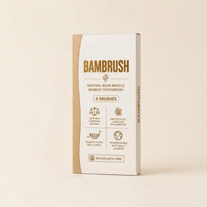 Boar Bristle & Bamboo Toothbrush (4 Pack) - BAMBRUSH