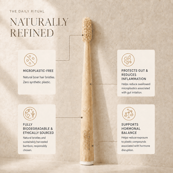 Boar Bristle & Bamboo Toothbrush (4 Pack) - BAMBRUSH
