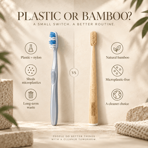 Boar Bristle & Bamboo Toothbrush (4 Pack) - BAMBRUSH